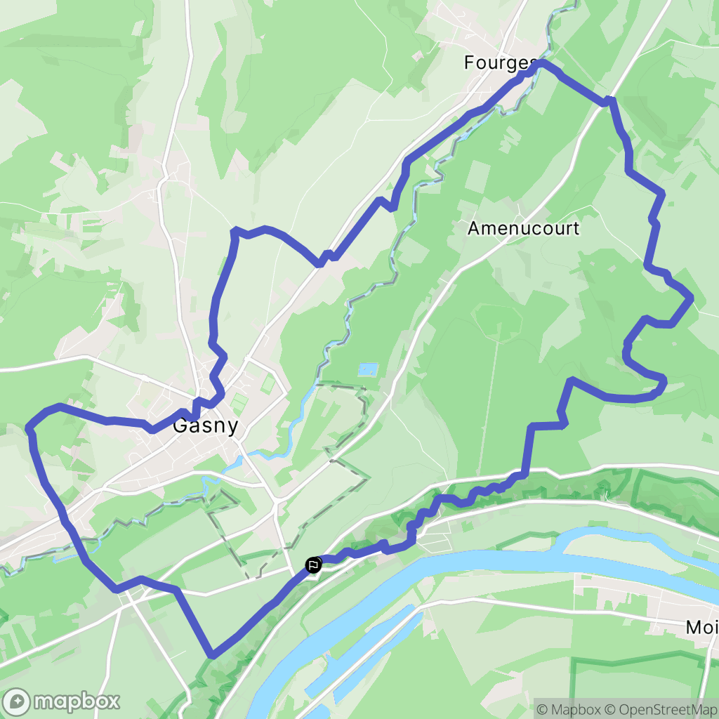 La Roche-Guyon : carte du parcours de randonnée - France
