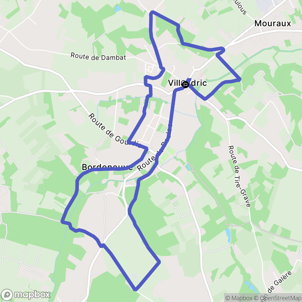 Villaudric : carte du parcours de randonnée - France