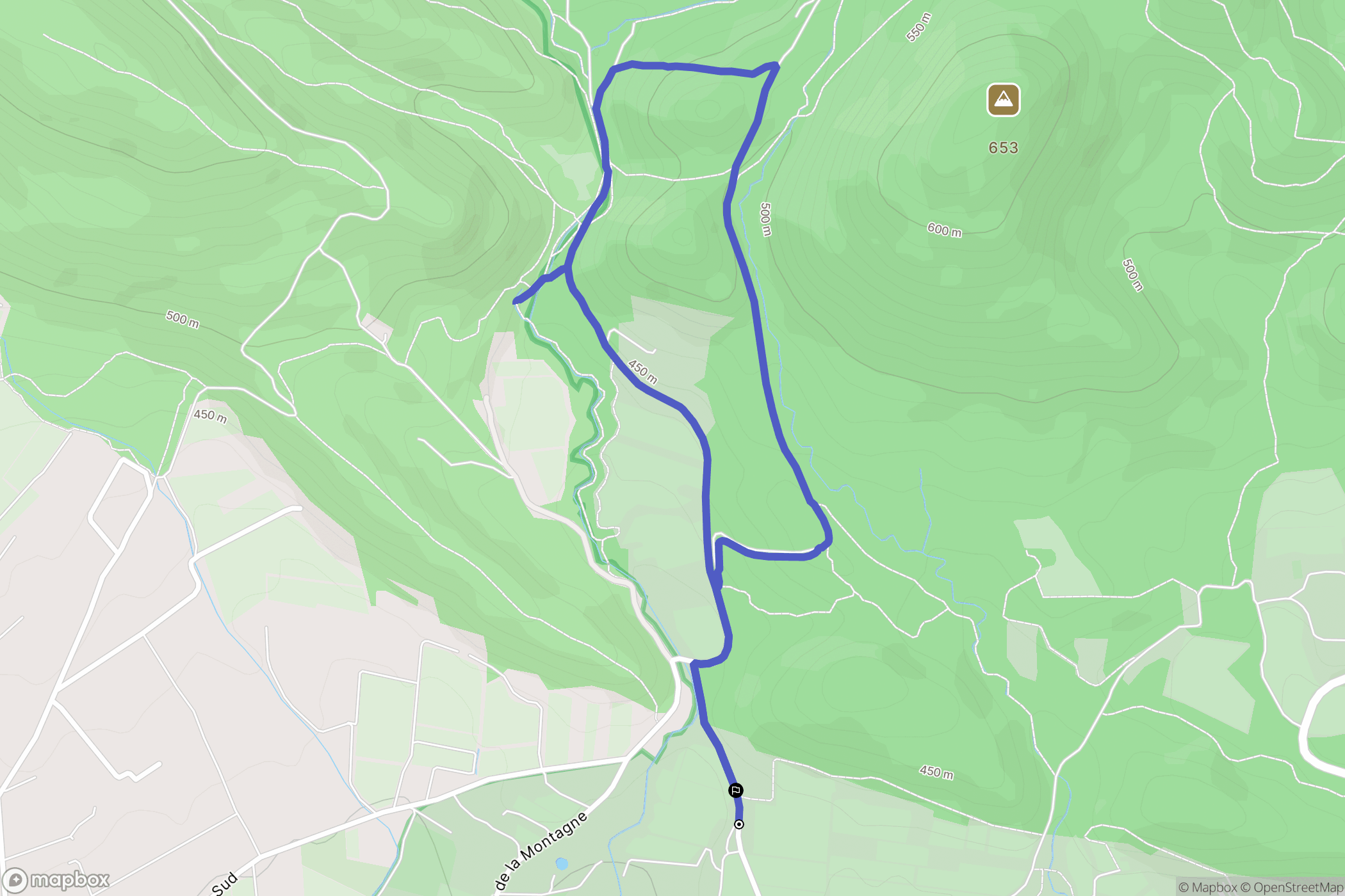La Motte-D'Aigues : carte du parcours de randonnée - France