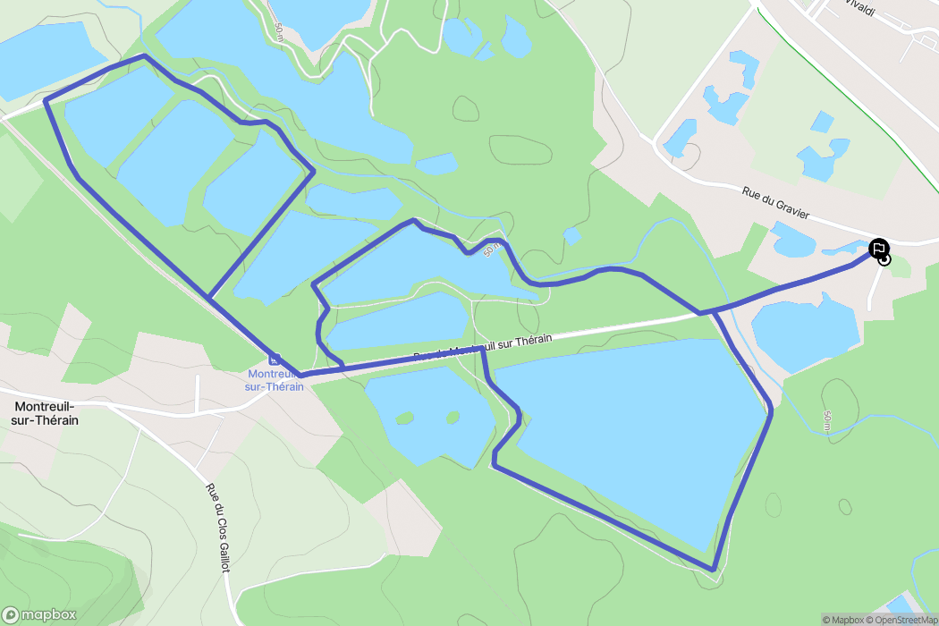 Bailleul-sur-Thérain : carte du parcours de randonnée - France