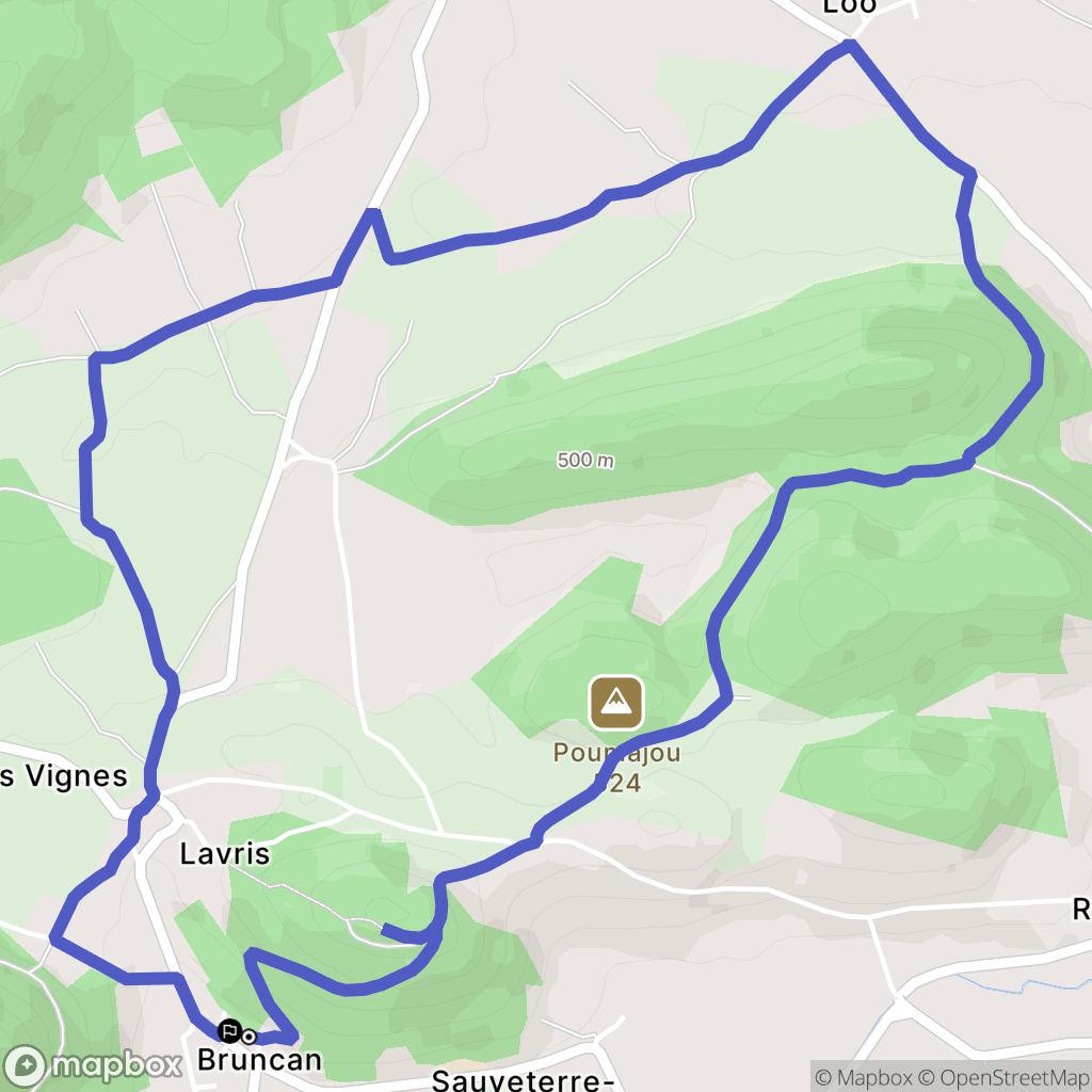 Sauveterre-de-Comminges : carte du parcours de randonnée - France