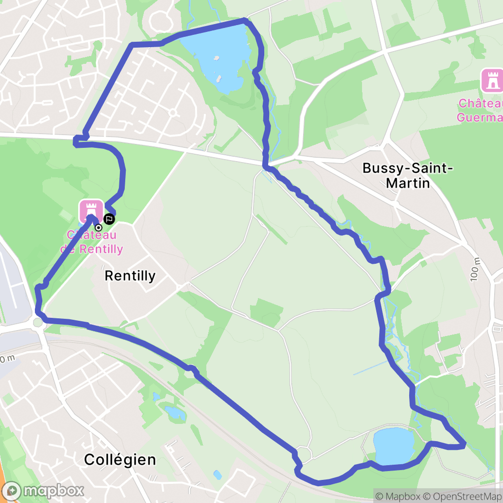 Bussy-Saint-Martin : carte du parcours de randonnée - France