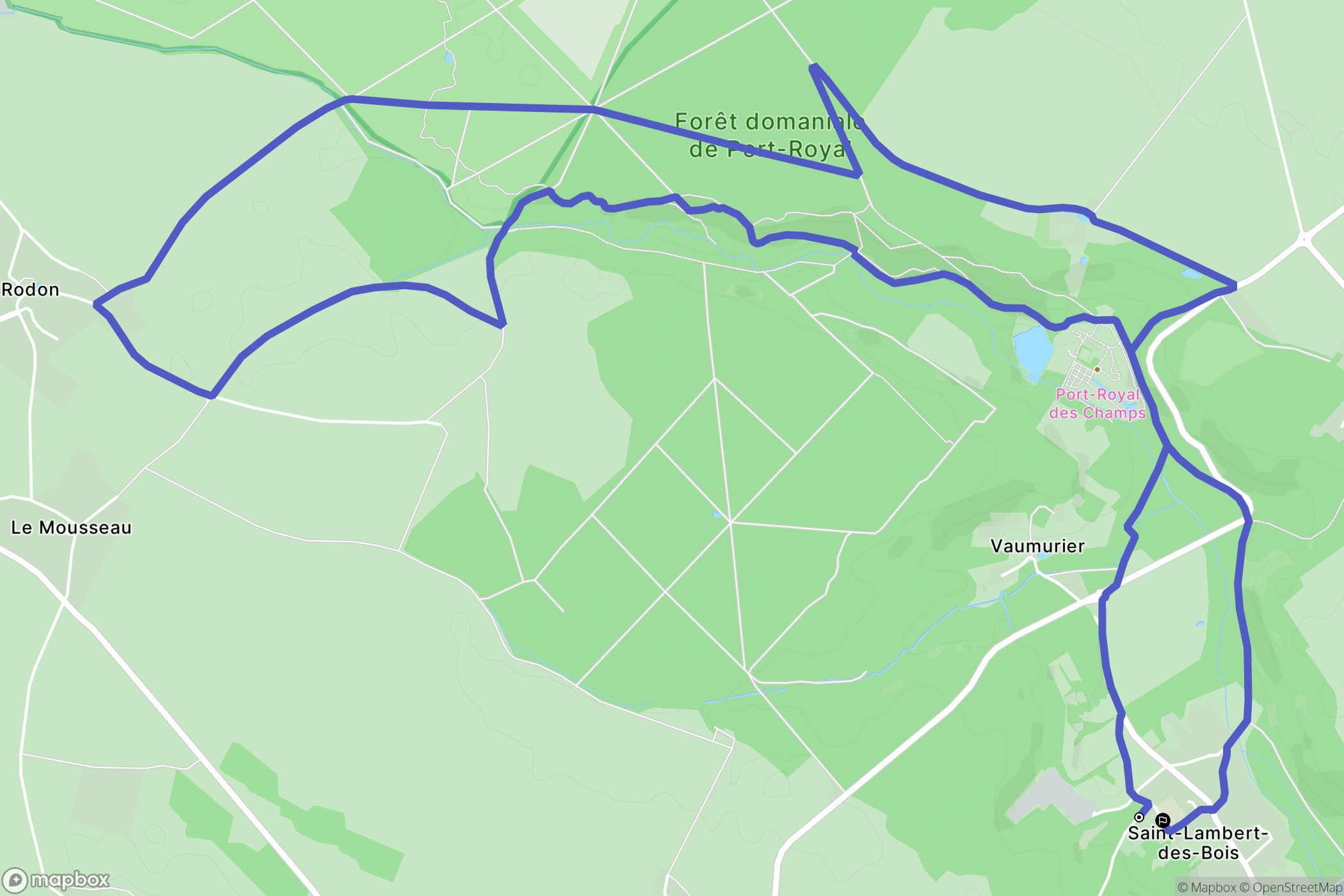 Saint-Lambert : carte du parcours de randonnée - France