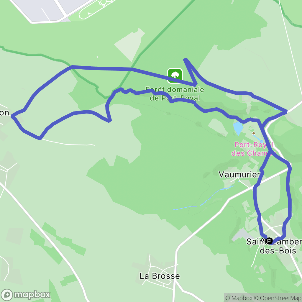 Saint-Lambert : carte du parcours de randonnée - France