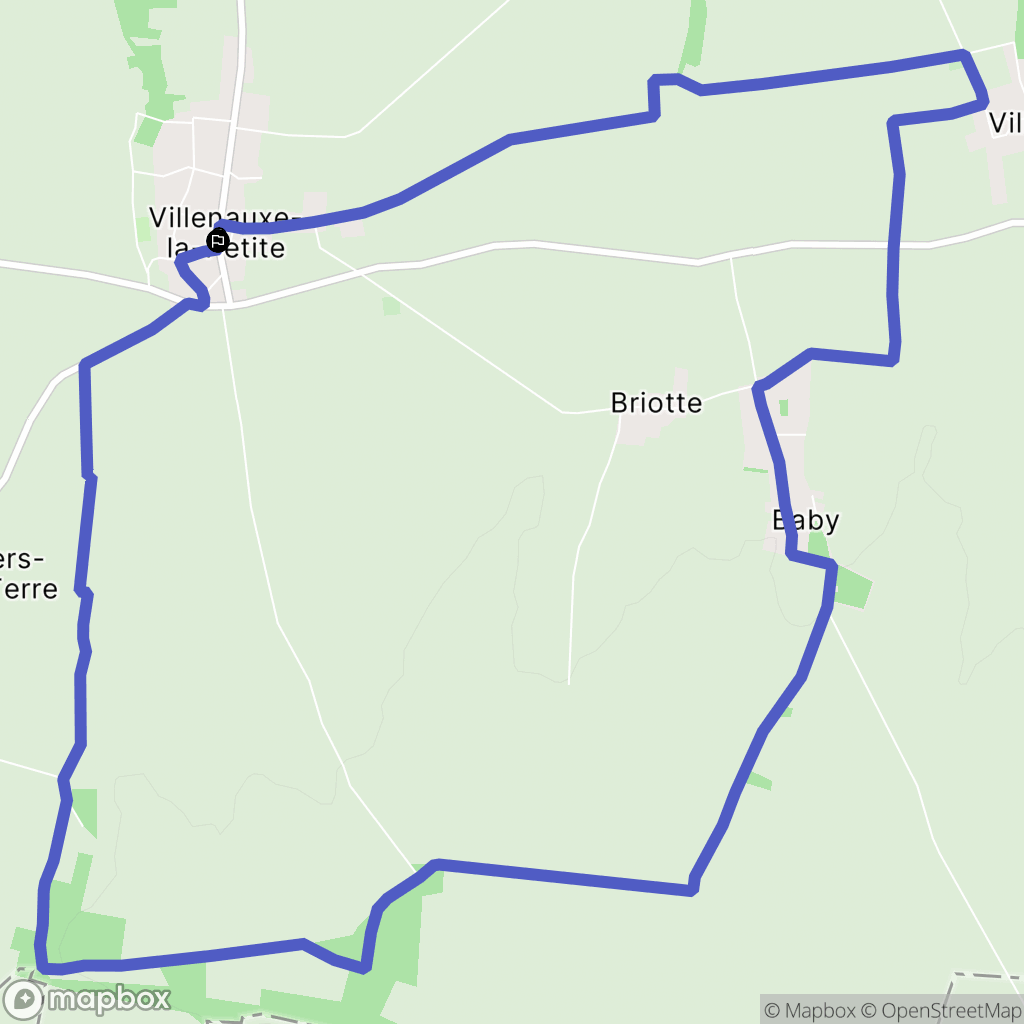 Villenauxe-la-Petite : carte du parcours de randonnée - France