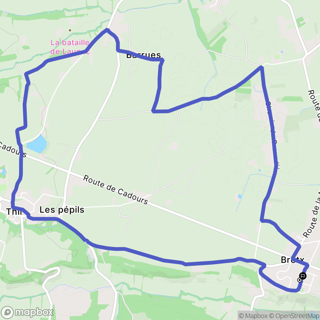 Bretx : carte du parcours de randonnée - France