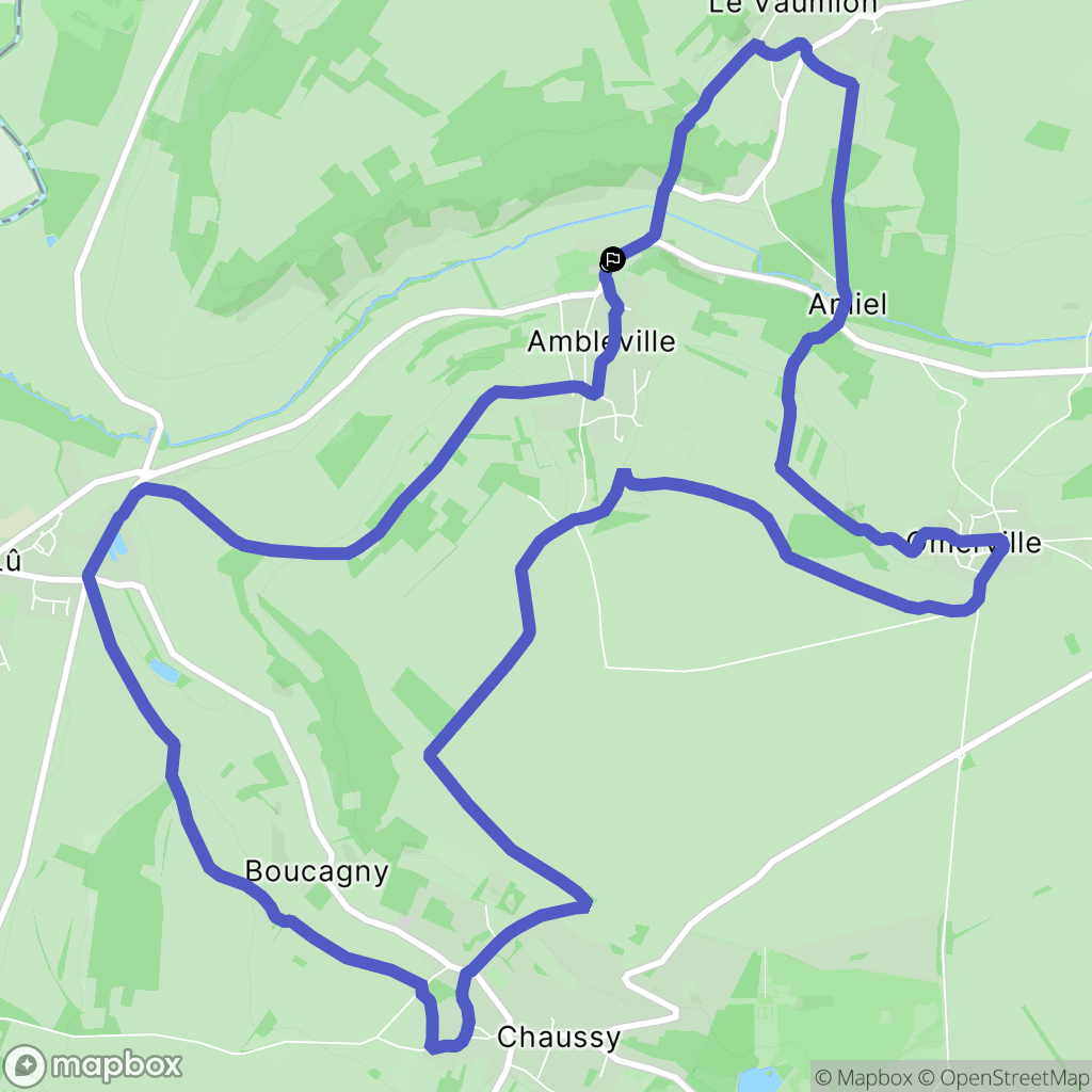 Ambleville : carte du parcours de randonnée - France