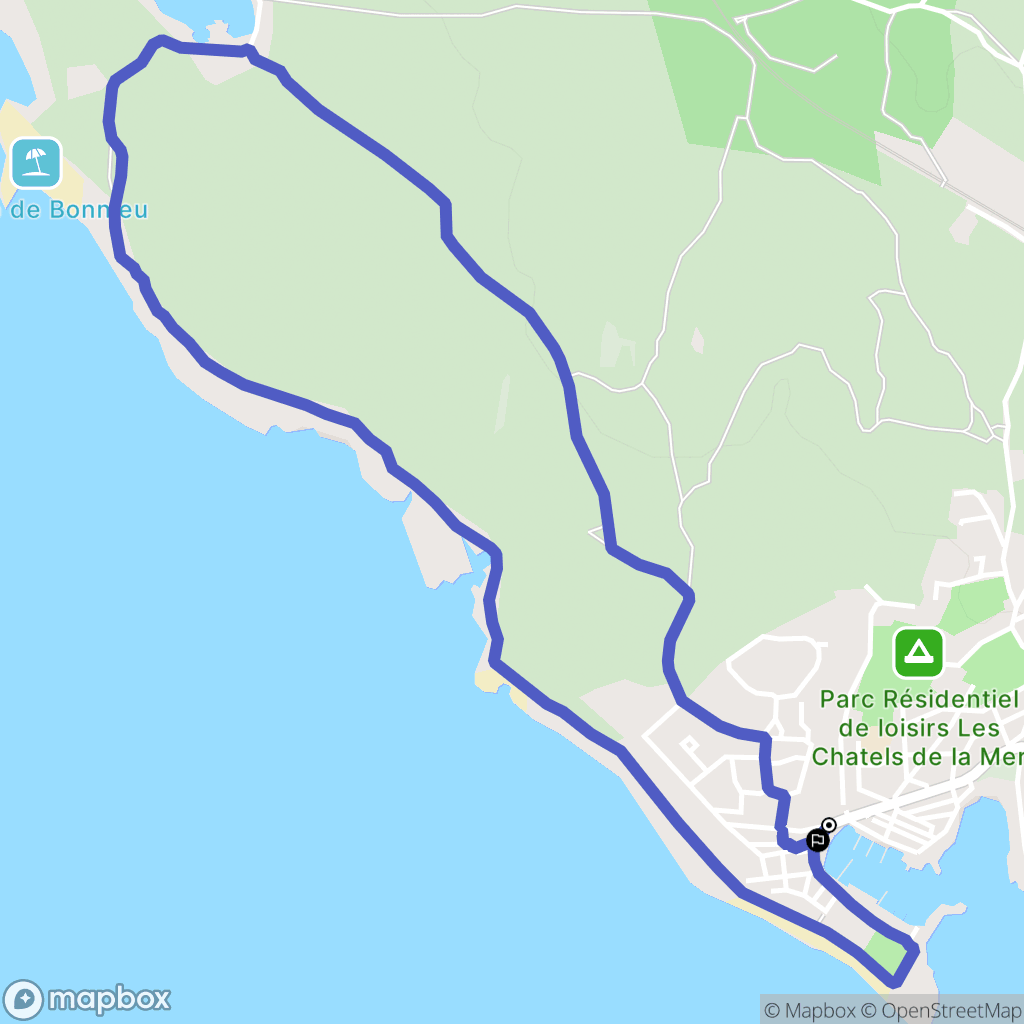 Martigues : carte du parcours de randonnée - France