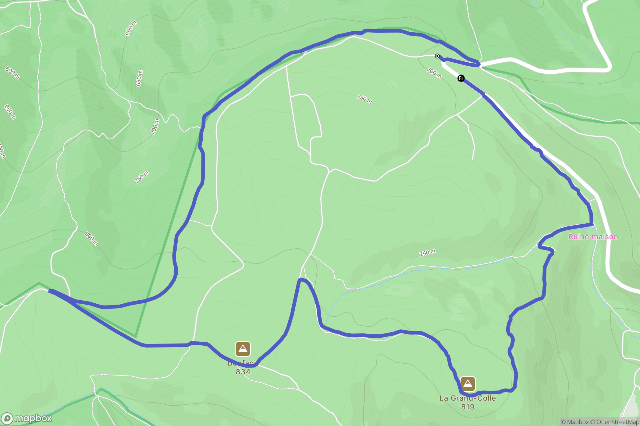 Vitrolles-en-Luberon : carte du parcours de randonnée - France
