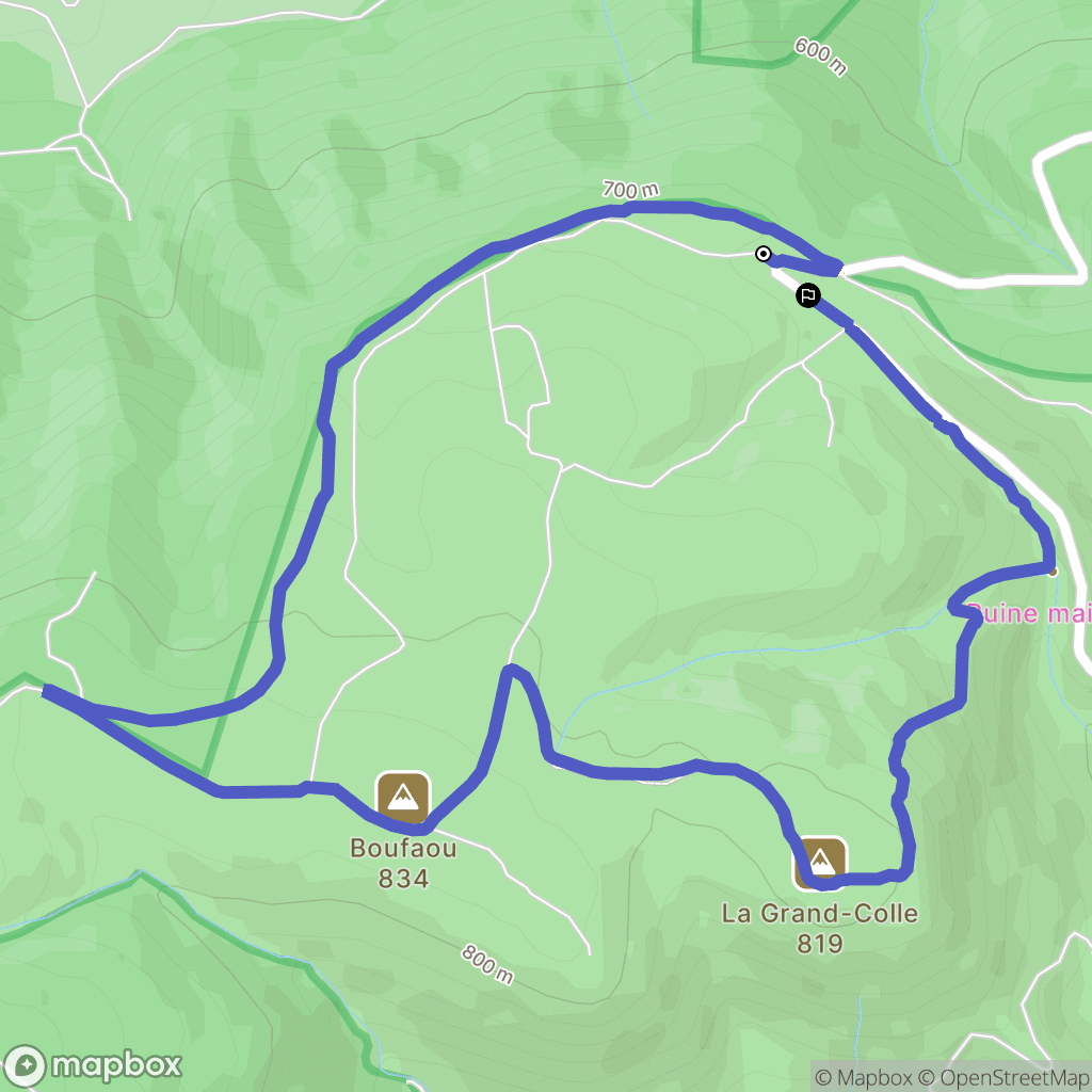 Vitrolles-en-Luberon : carte du parcours de randonnée - France