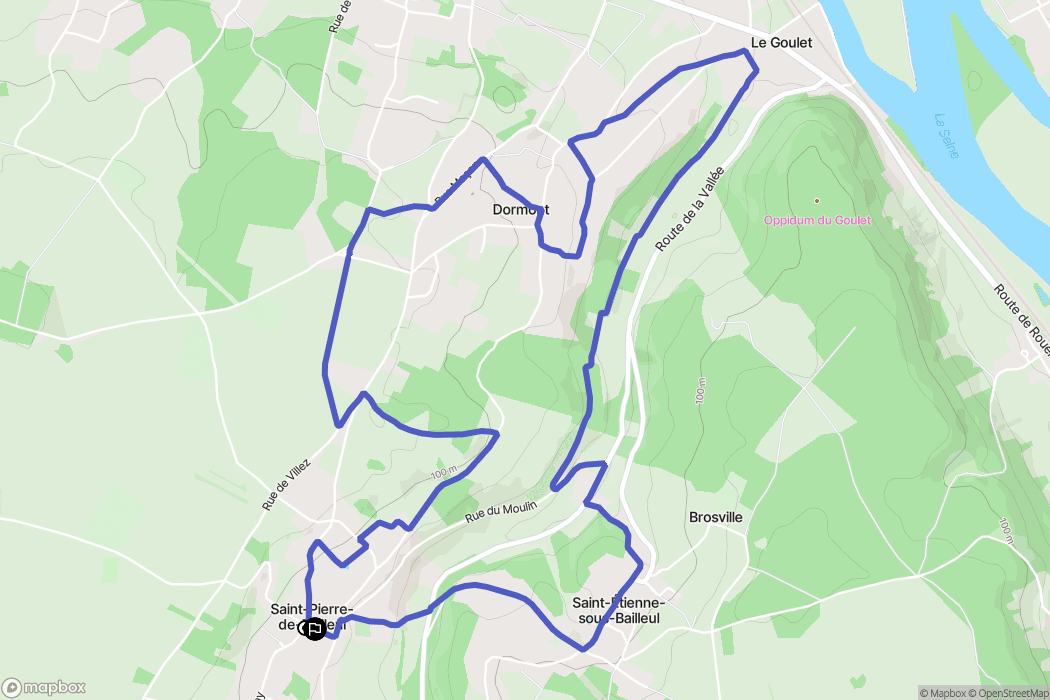 Saint-Pierre-de-Bailleul : carte du parcours de randonnée - France