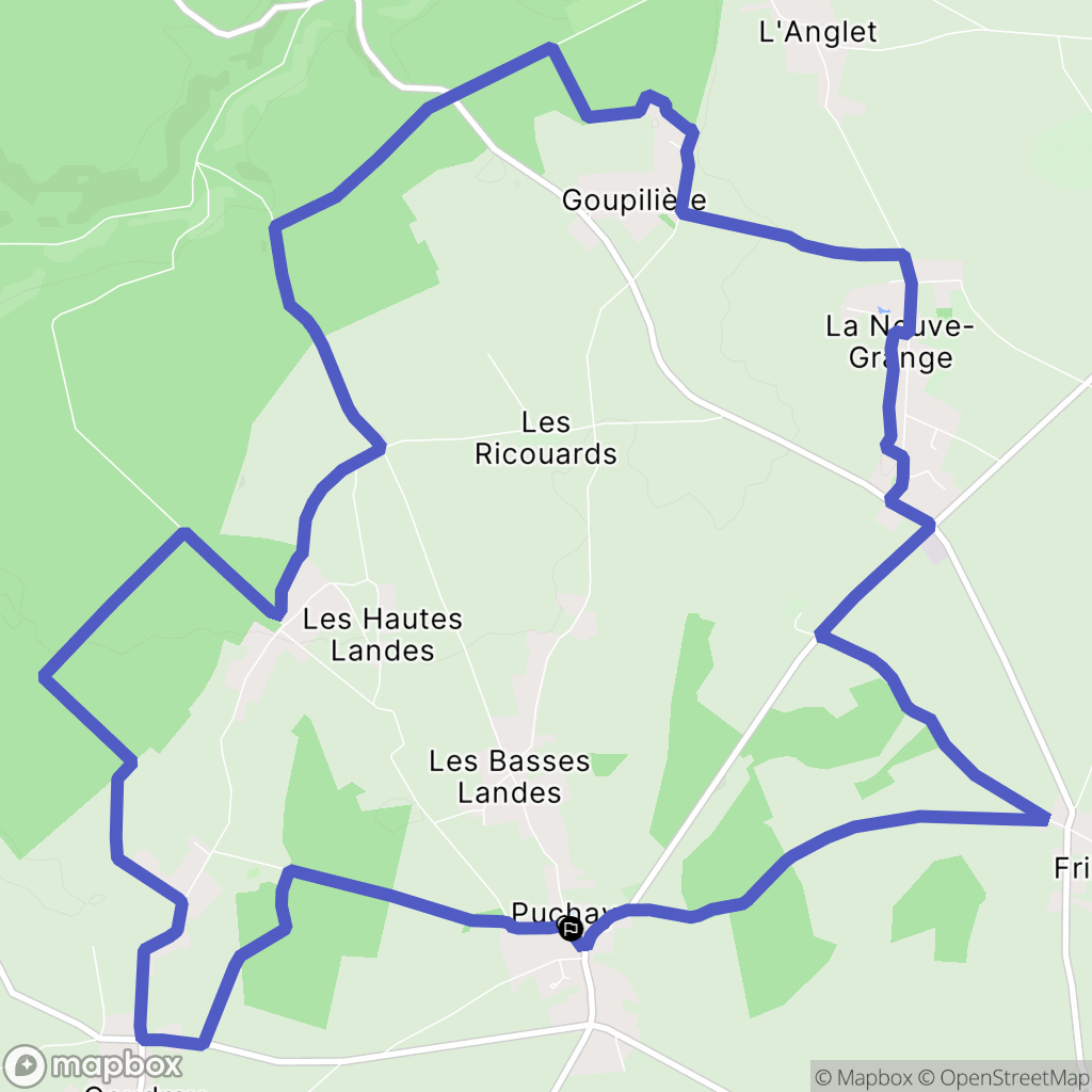 Puchay : carte du parcours de randonnée - France