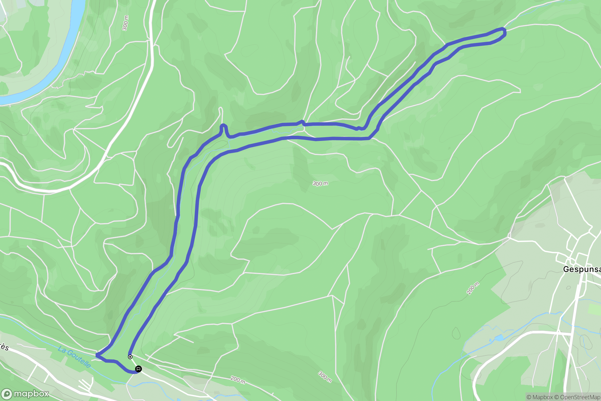 Neufmanil : carte du parcours de randonnée - France