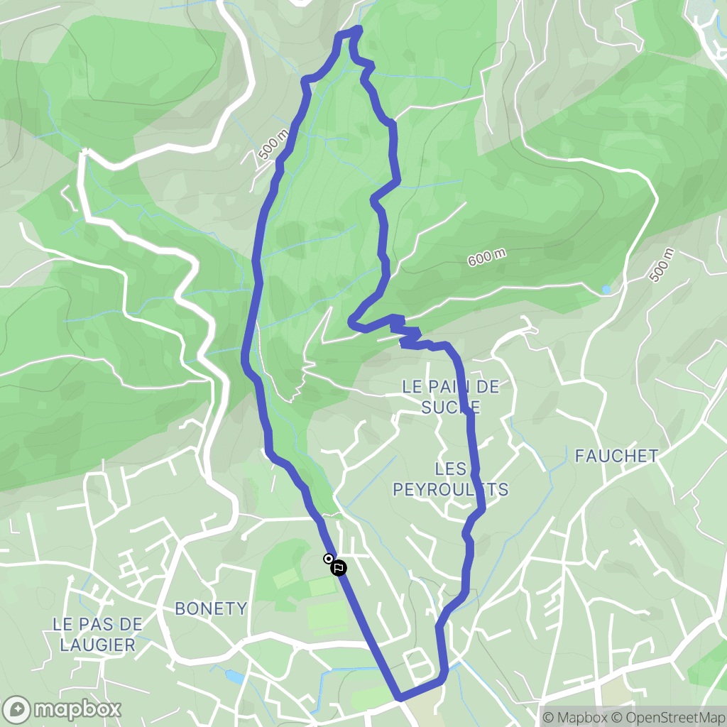 Manosque : carte du parcours de randonnée - France