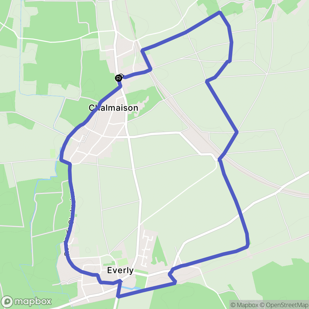 Chalmaison : carte du parcours de randonnée - France
