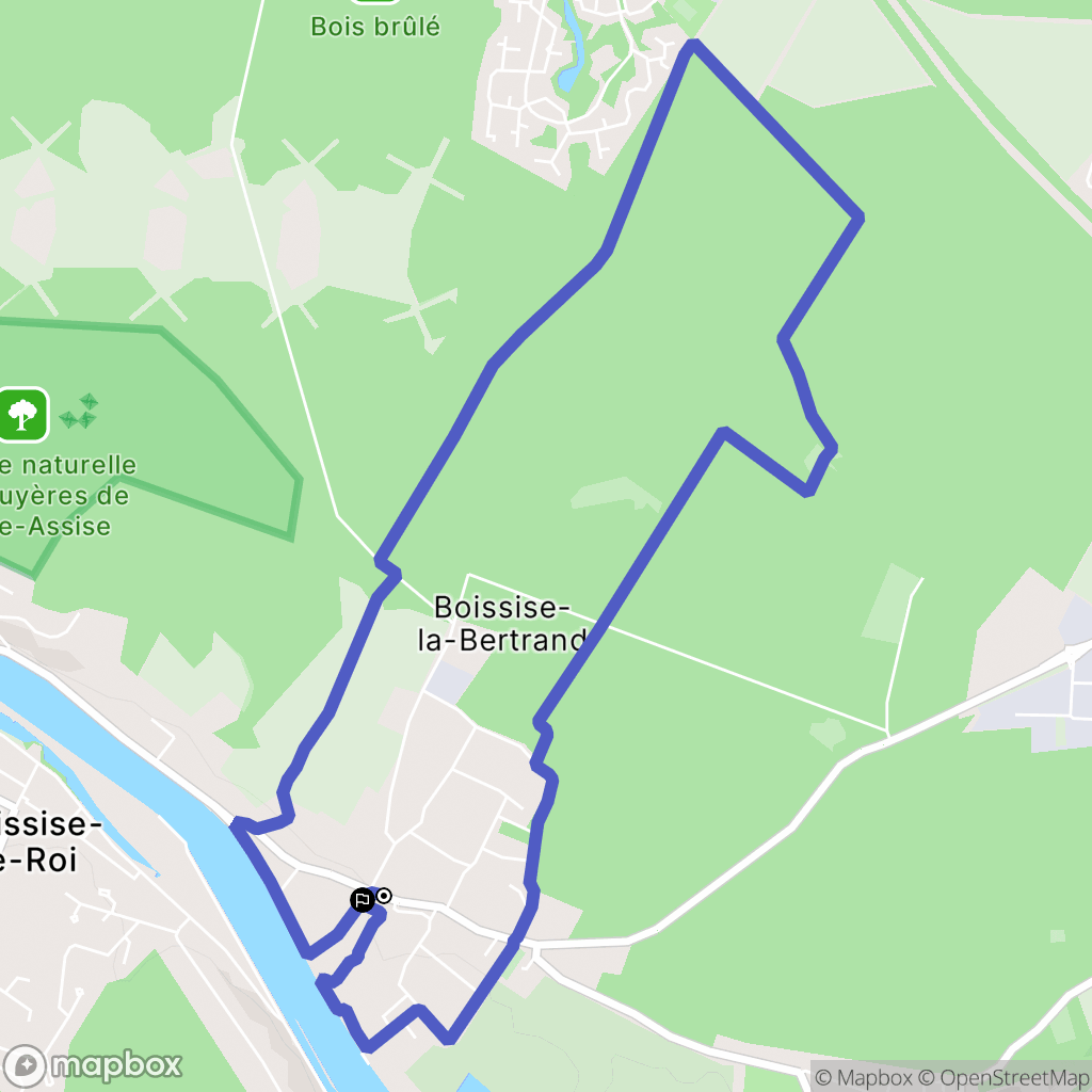 Boissise-la-Bertrand : carte du parcours de randonnée - France