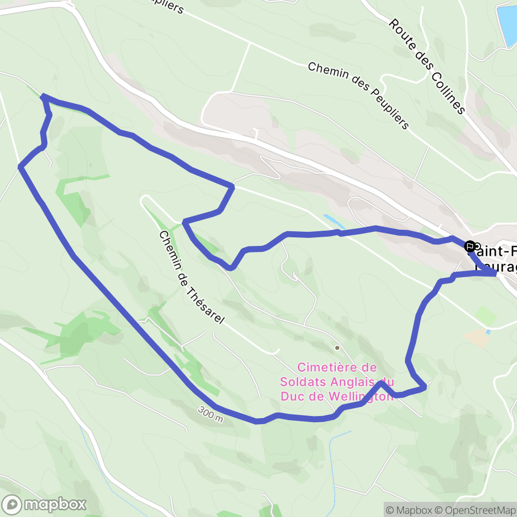 Saint-Félix-Lauragais : carte du parcours de randonnée - France