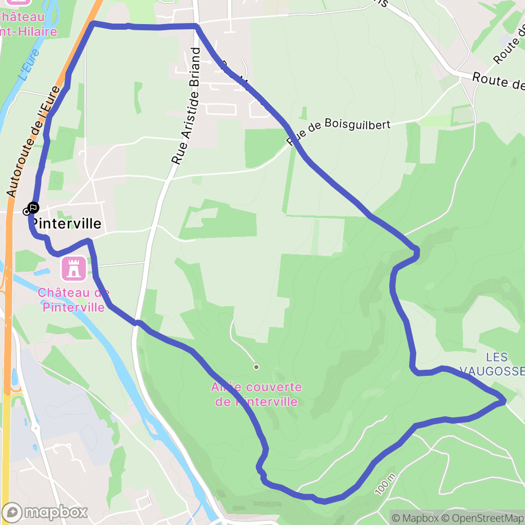 Pinterville : carte du parcours de randonnée - France