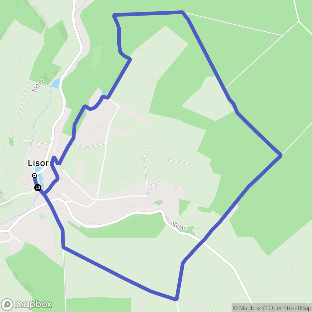Lisors : carte du parcours de randonnée - France