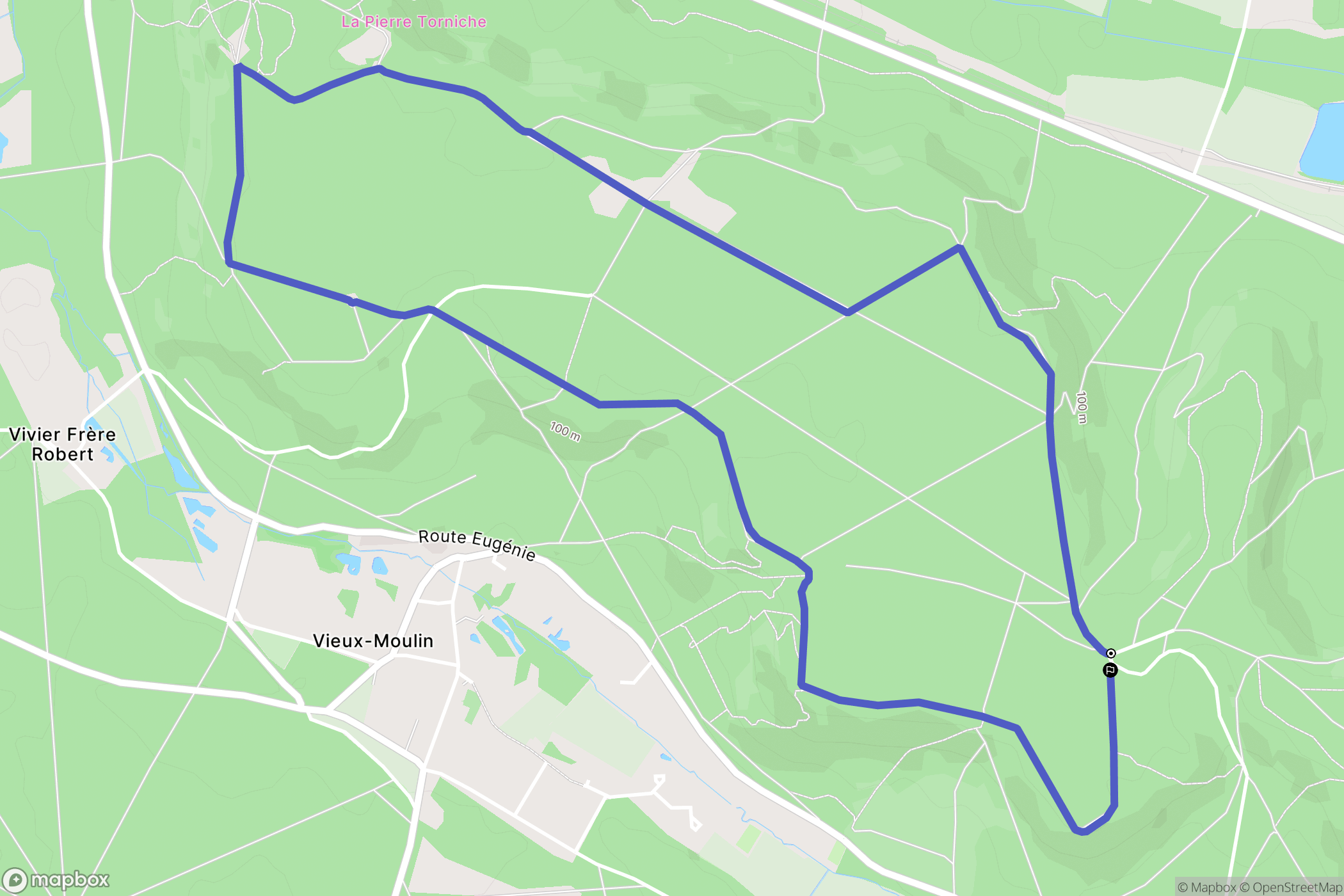 Trosly-Breuil : carte du parcours de randonnée - France
