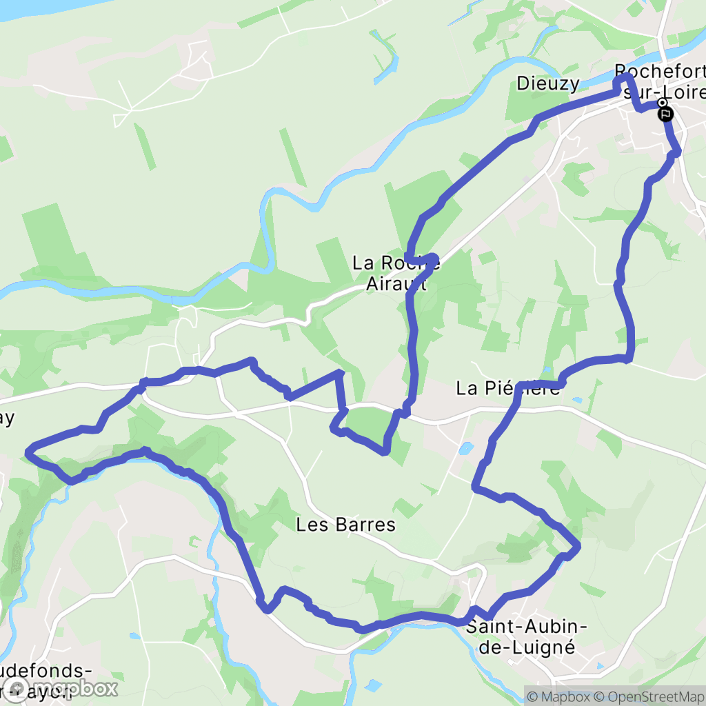 Rochefort-sur-Loire : carte du parcours de randonnée - France