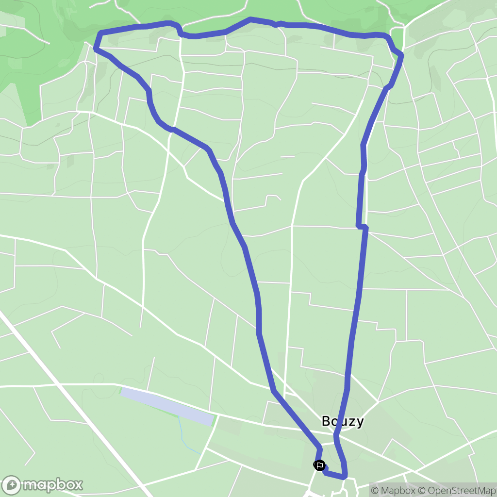 Bouzy : carte du parcours de randonnée - France