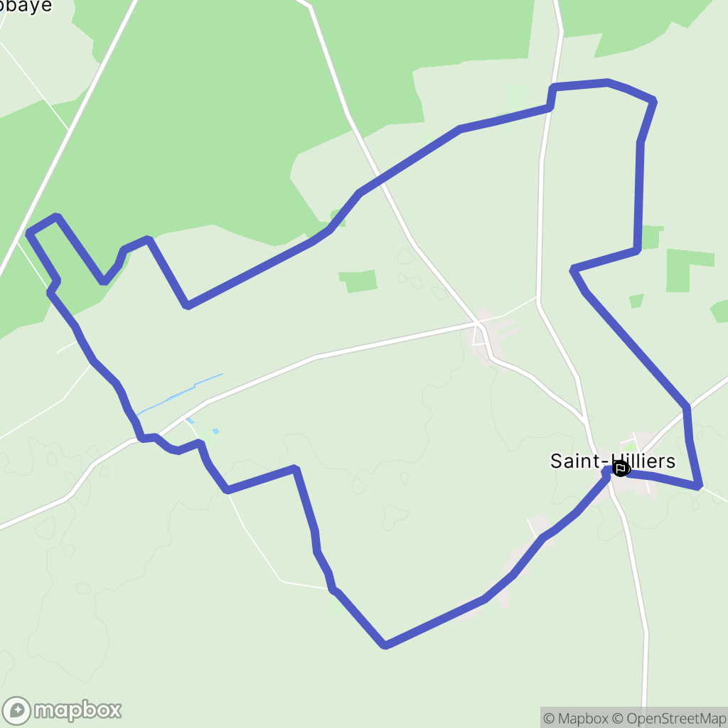 Saint-Hilliers : carte du parcours de randonnée - France