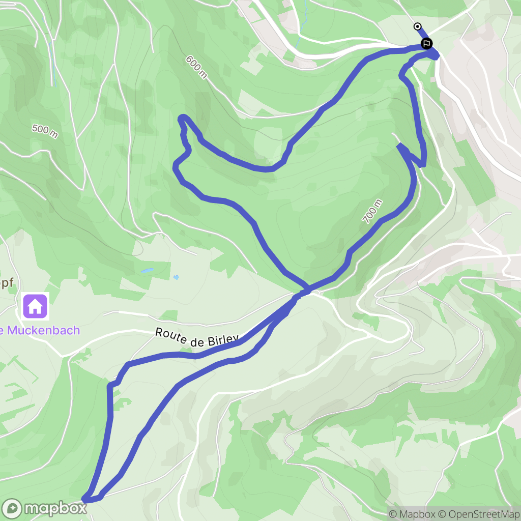 Grendelbruch : carte du parcours de randonnée - France