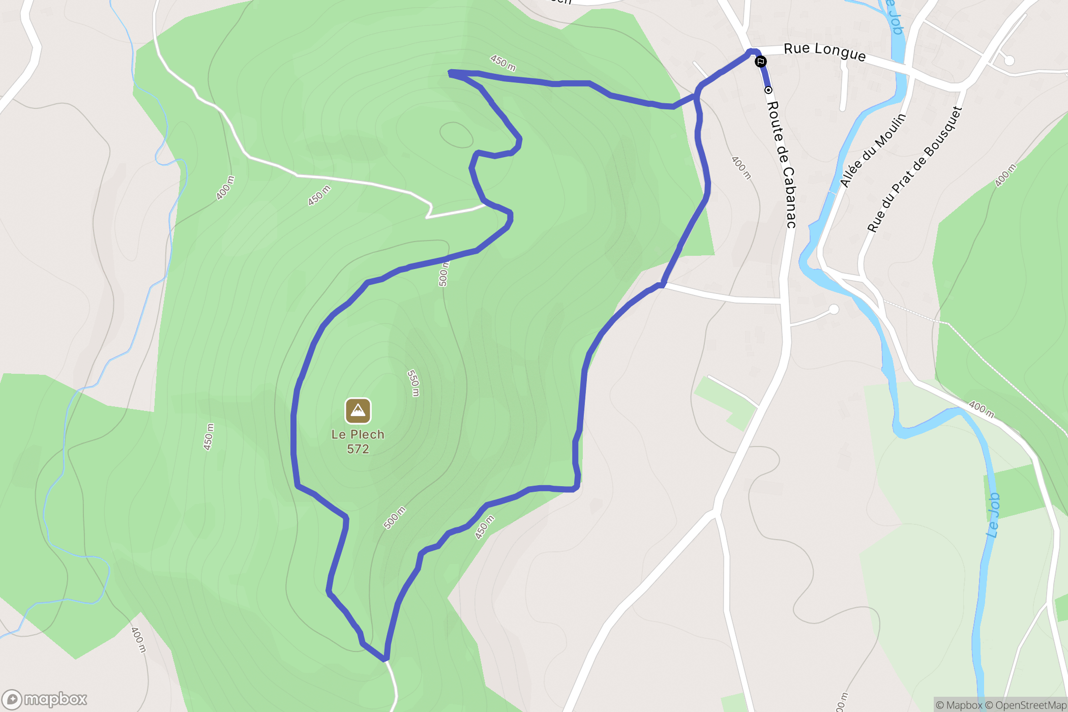 Encausse-les-Thermes : carte du parcours de randonnée - France