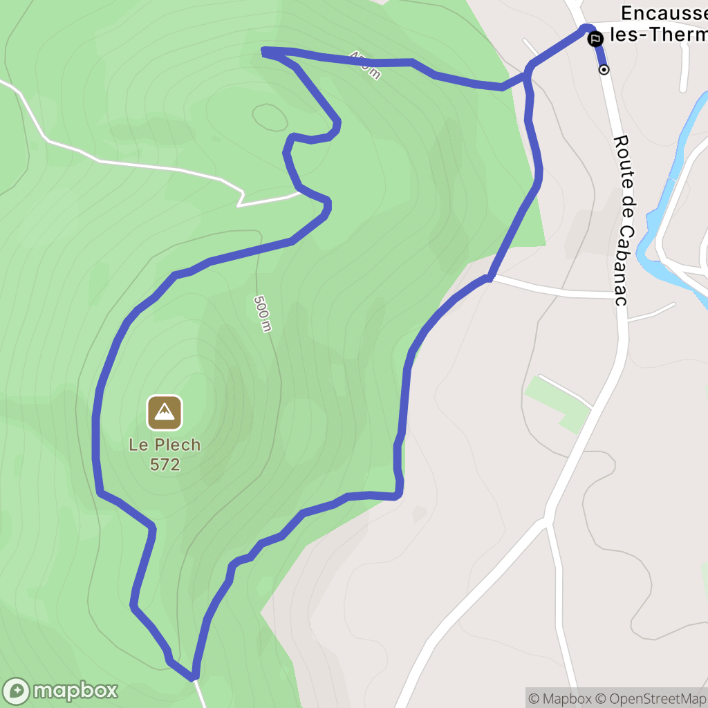 Encausse-les-Thermes : carte du parcours de randonnée - France