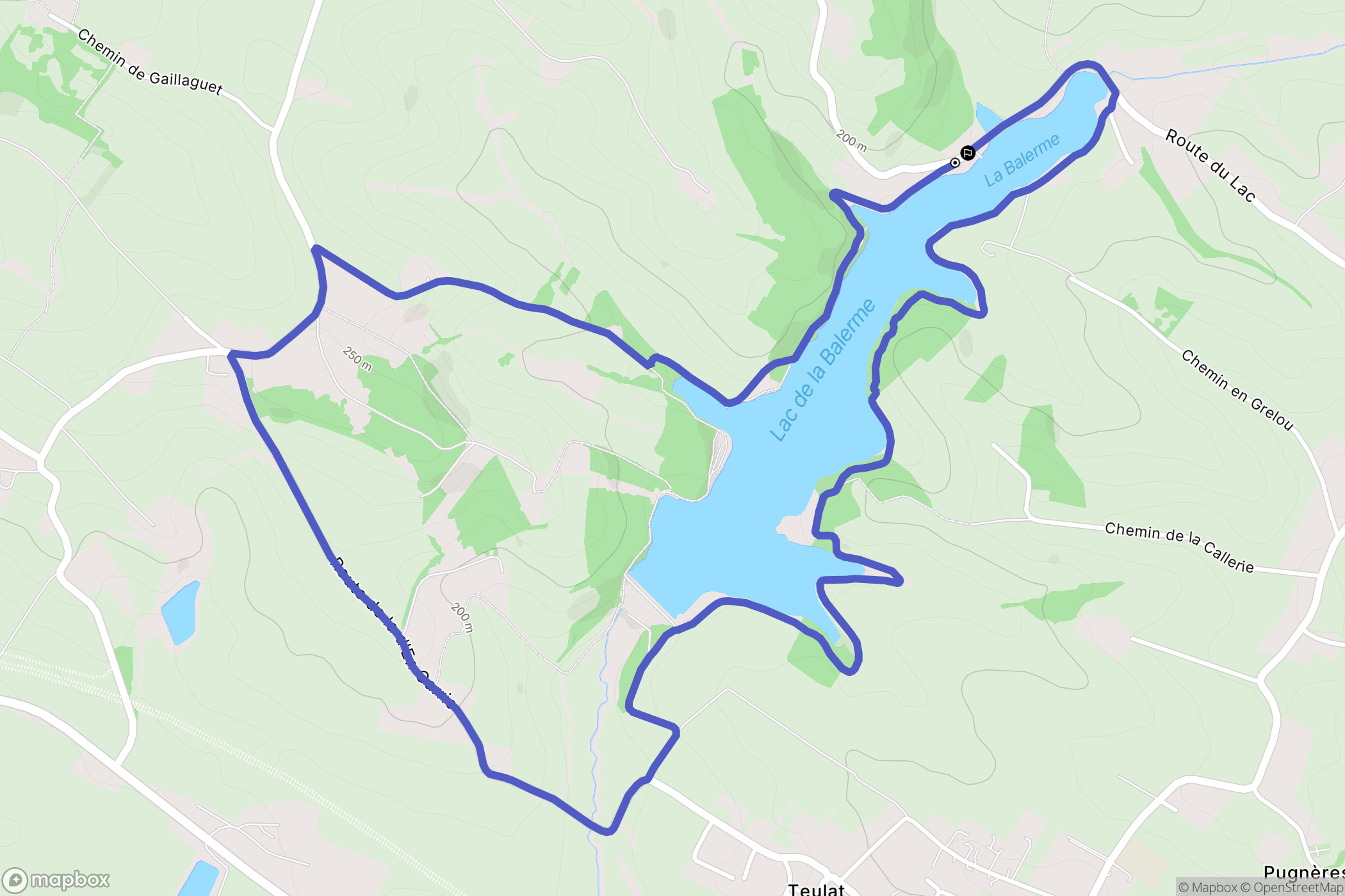 Verfeil : carte du parcours de randonnée - France