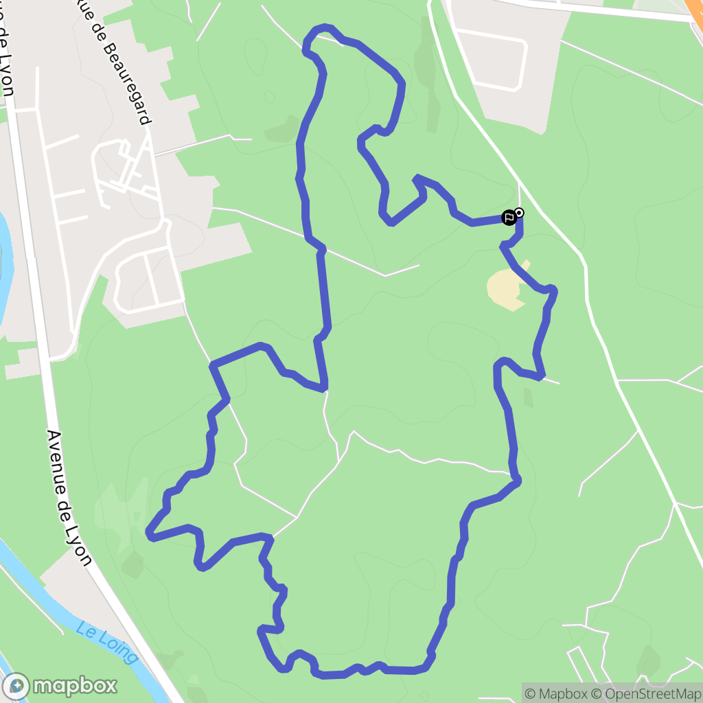 Nemours : carte du parcours de randonnée - France