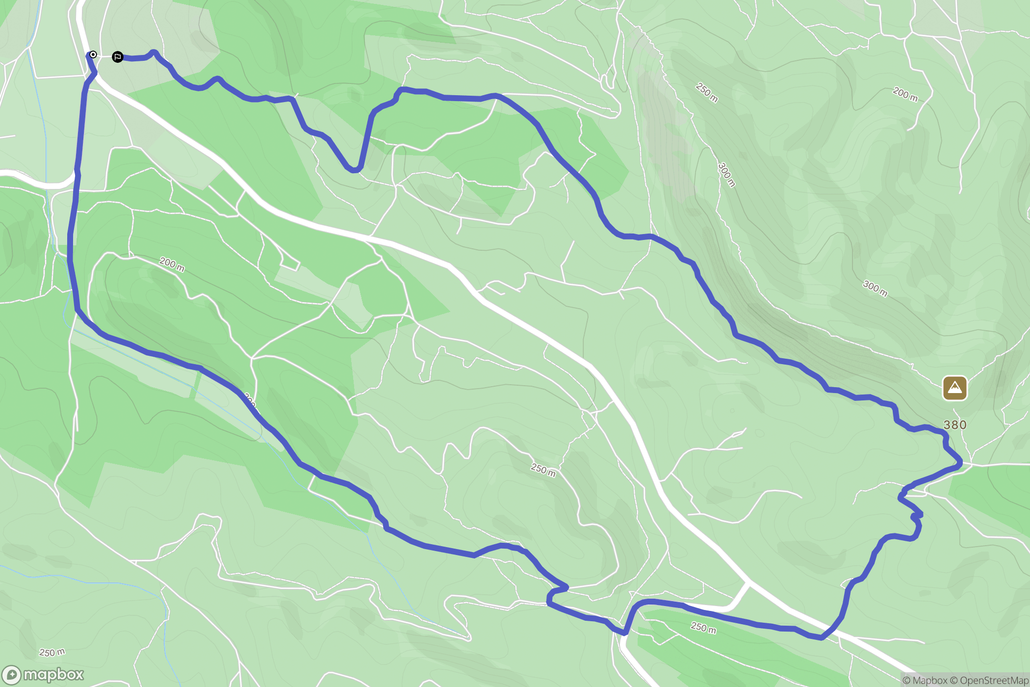 Eygalières : carte du parcours de randonnée - France