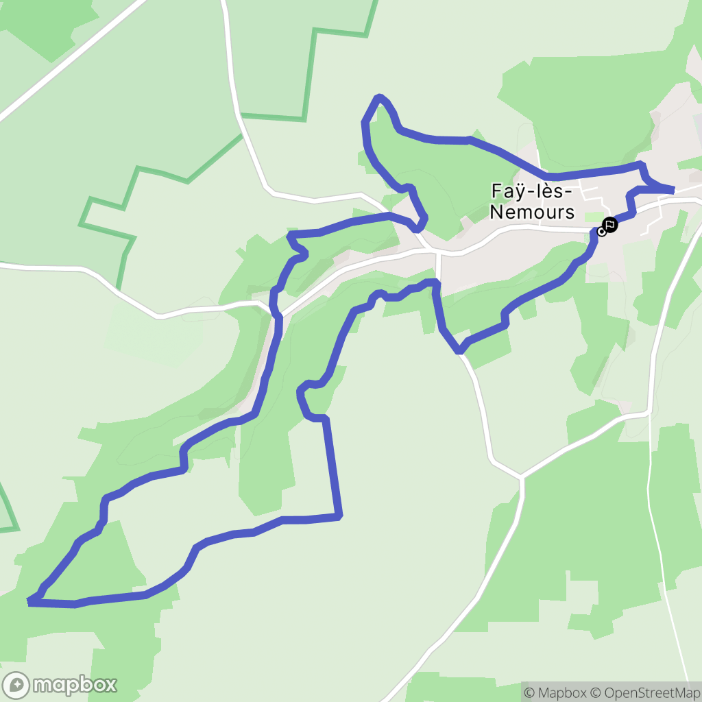 Faÿ-lès-Nemours : carte du parcours de randonnée - France