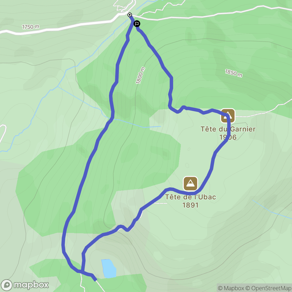 Valberg : carte du parcours de randonnée - France