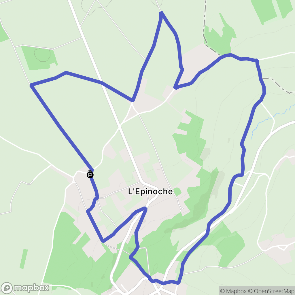 Verdelot : carte du parcours de randonnée - France
