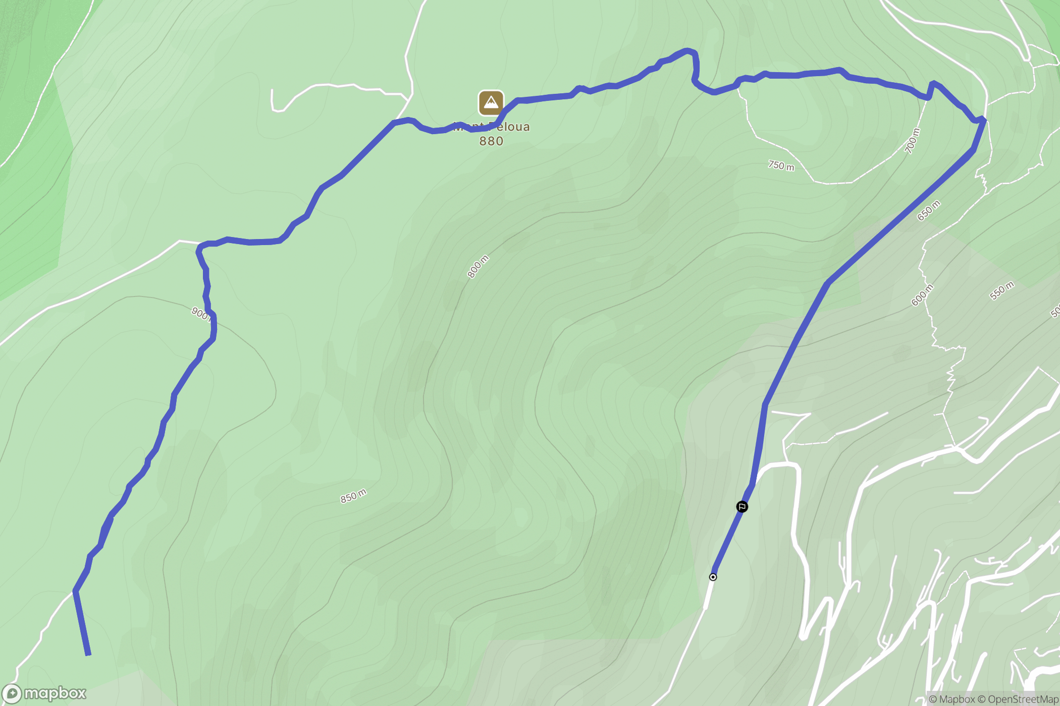 Carros : carte du parcours de randonnée - France