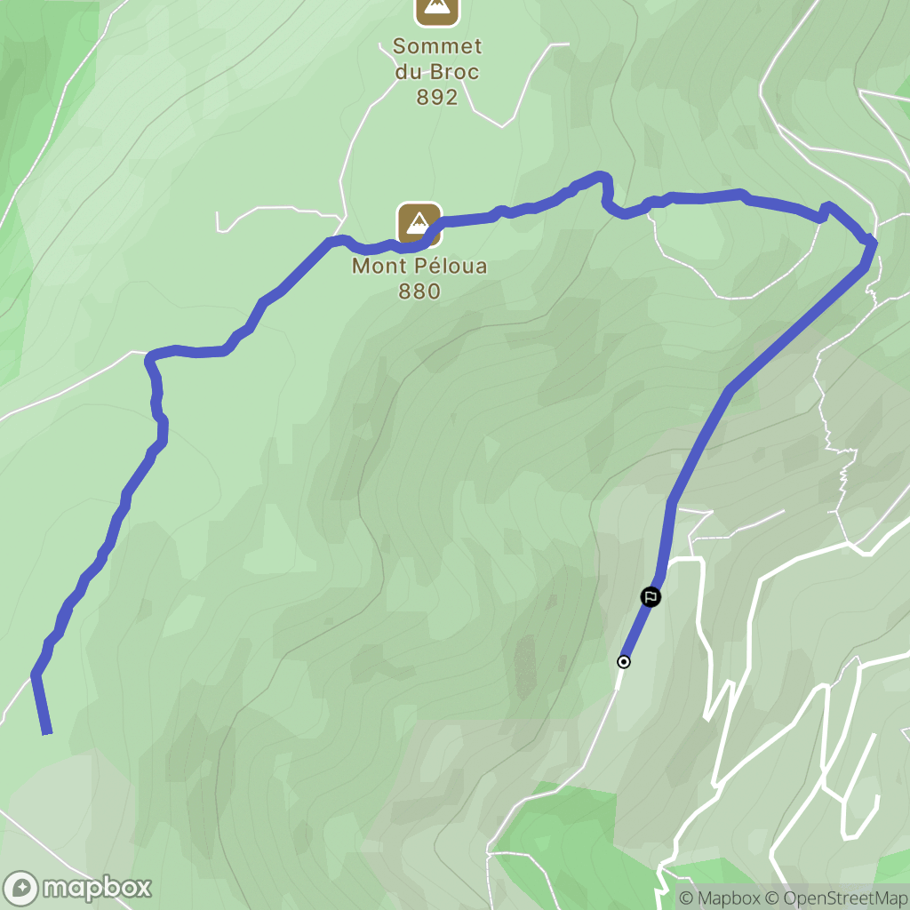 Carros : carte du parcours de randonnée - France