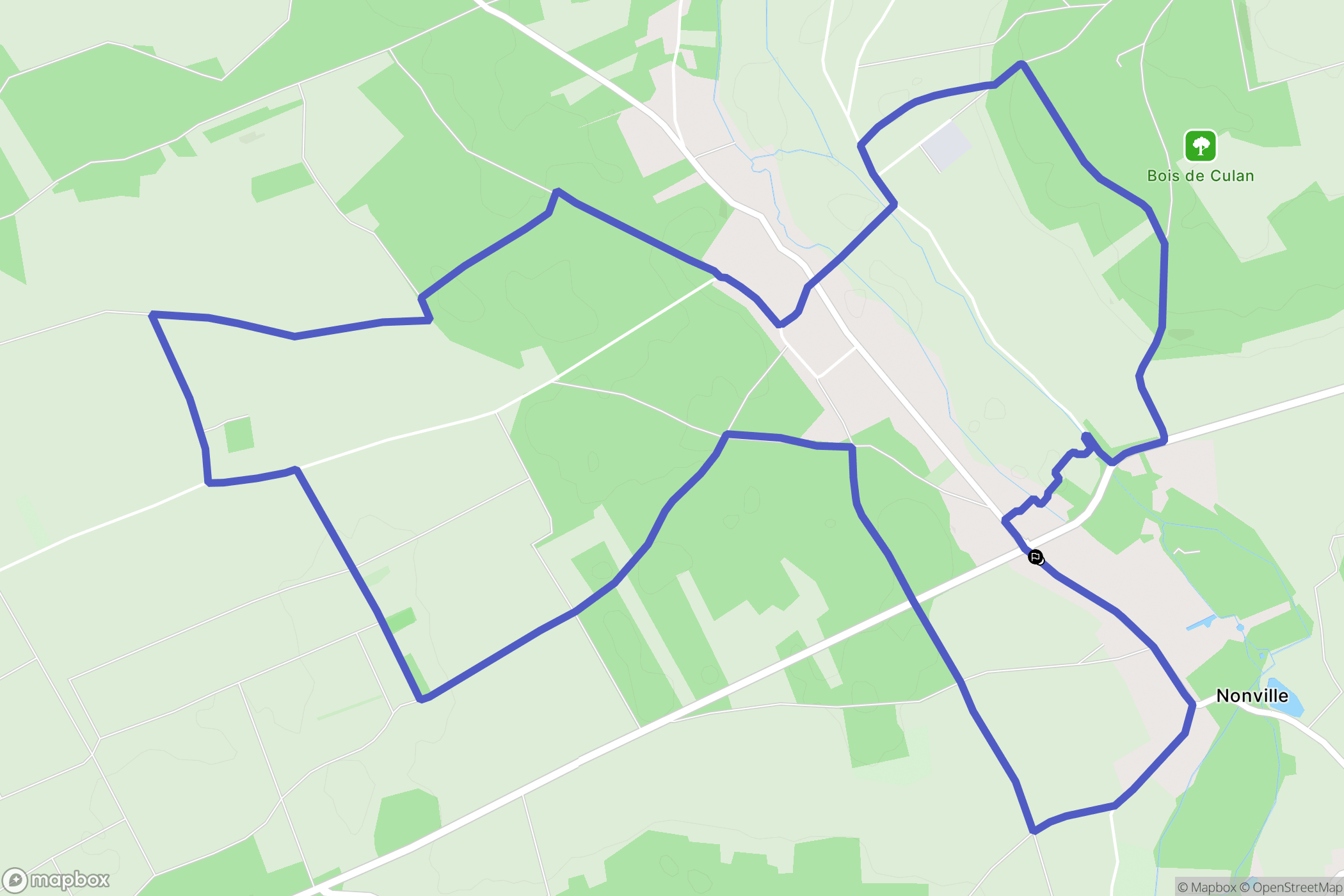 Nonville : carte du parcours de randonnée - France