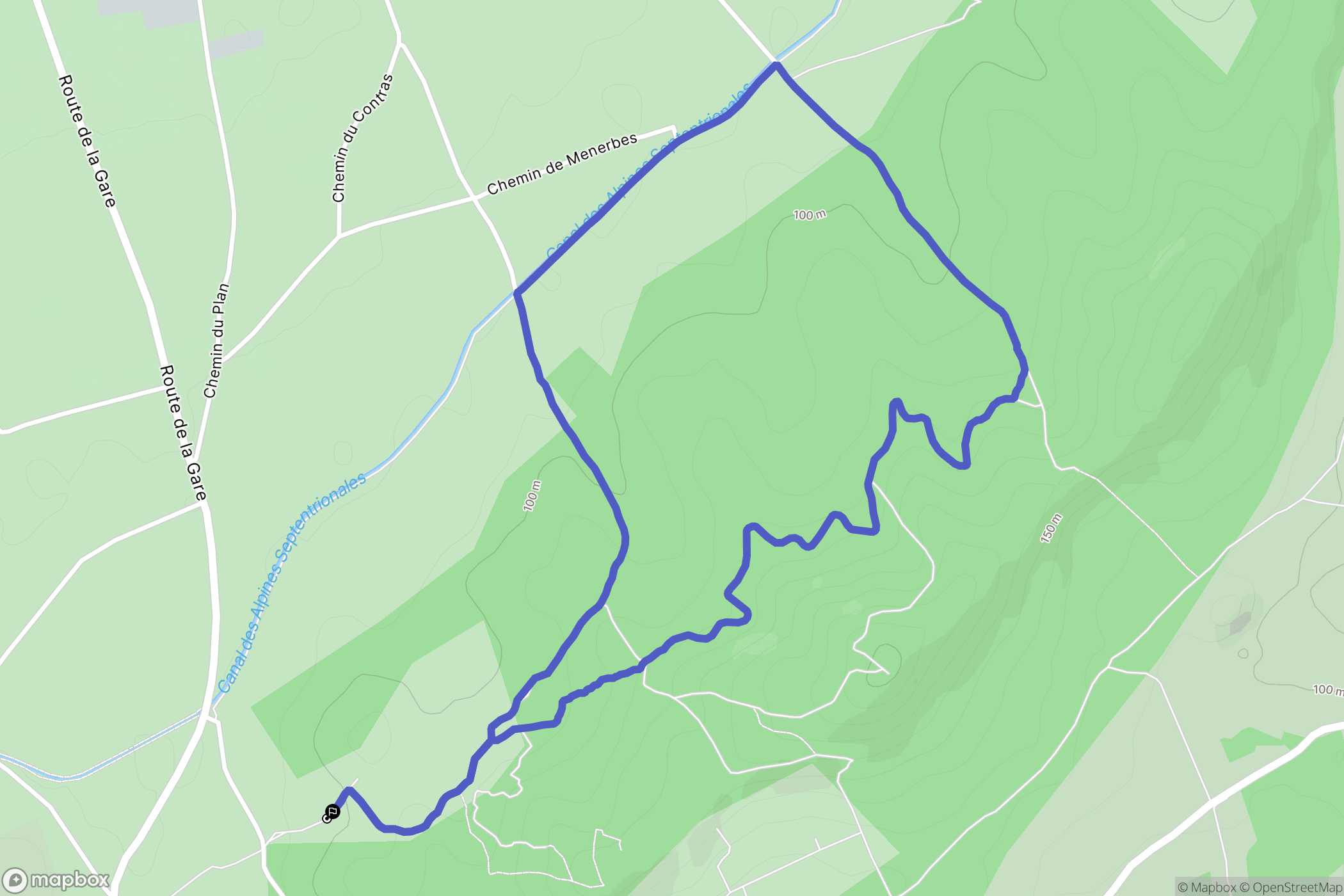 Eygalières : carte du parcours de randonnée - France