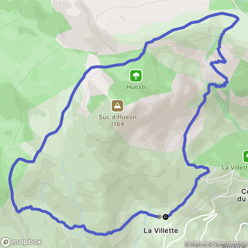 Utelle : carte du parcours de randonnée - France