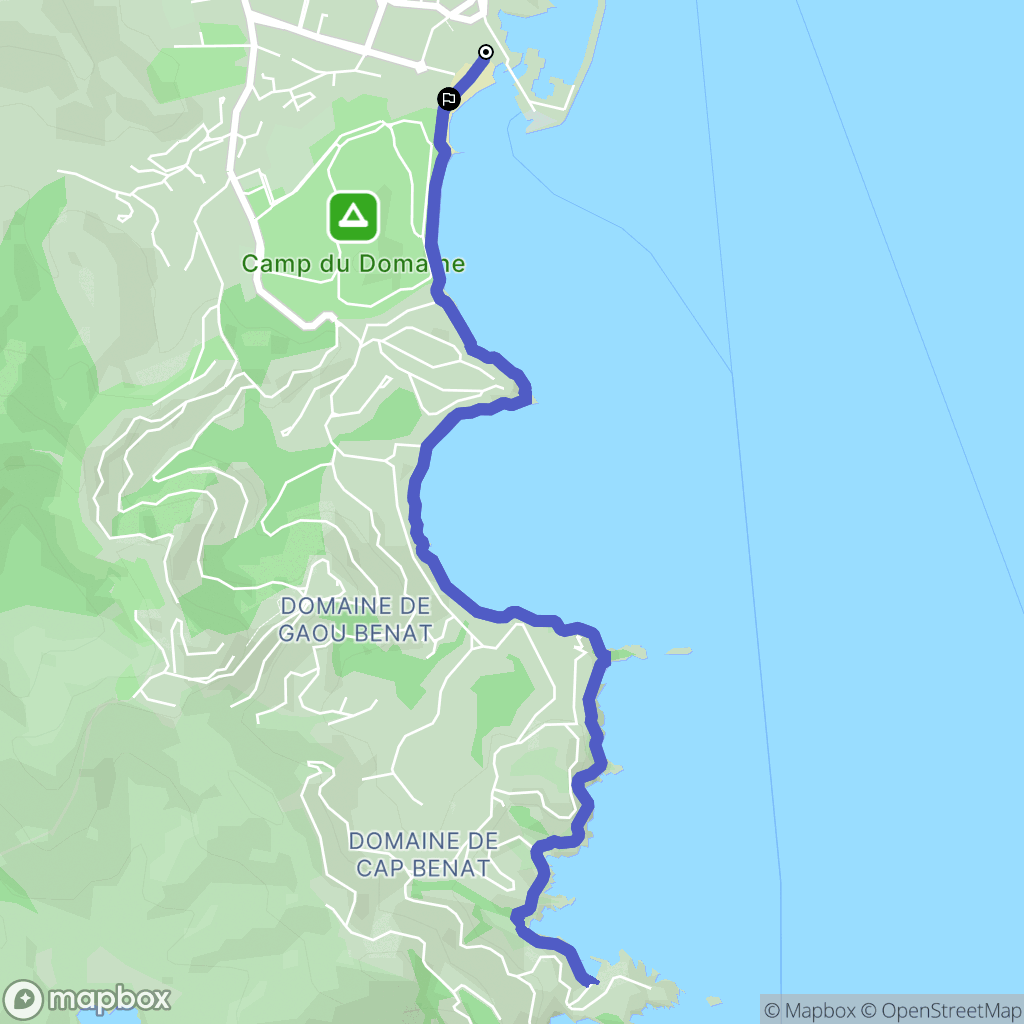 Bormes-les-Mimosas : carte du parcours de randonnée - France