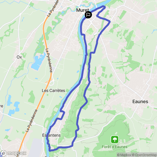 Muret : carte du parcours de randonnée - France