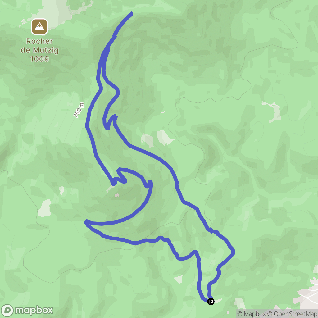 Lutzelhouse : carte du parcours de randonnée - France