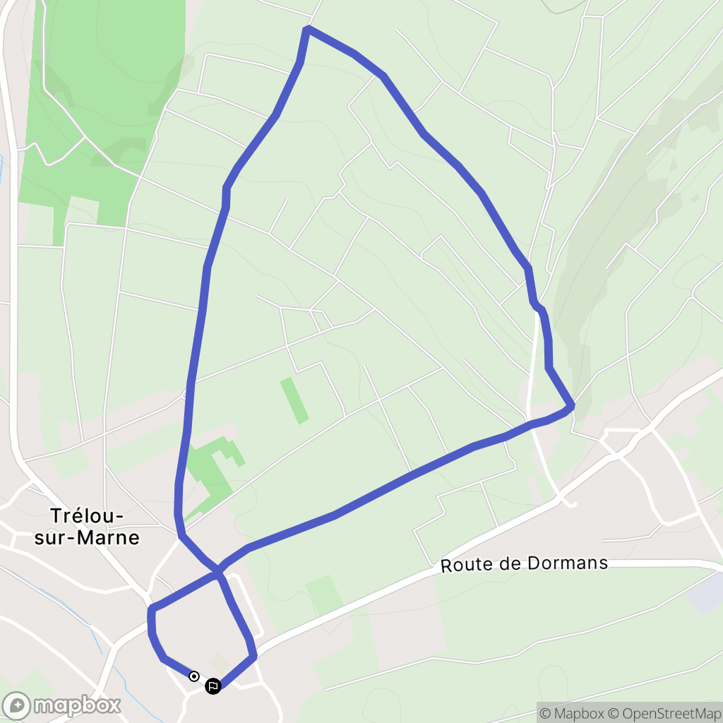 Trélou-sur-Marne : carte du parcours de randonnée - France