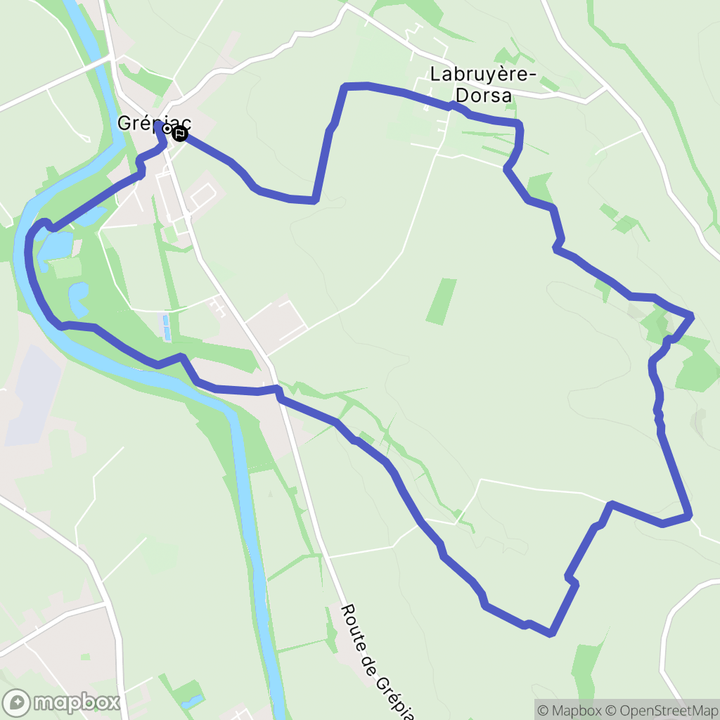 Grépiac : carte du parcours de randonnée - France