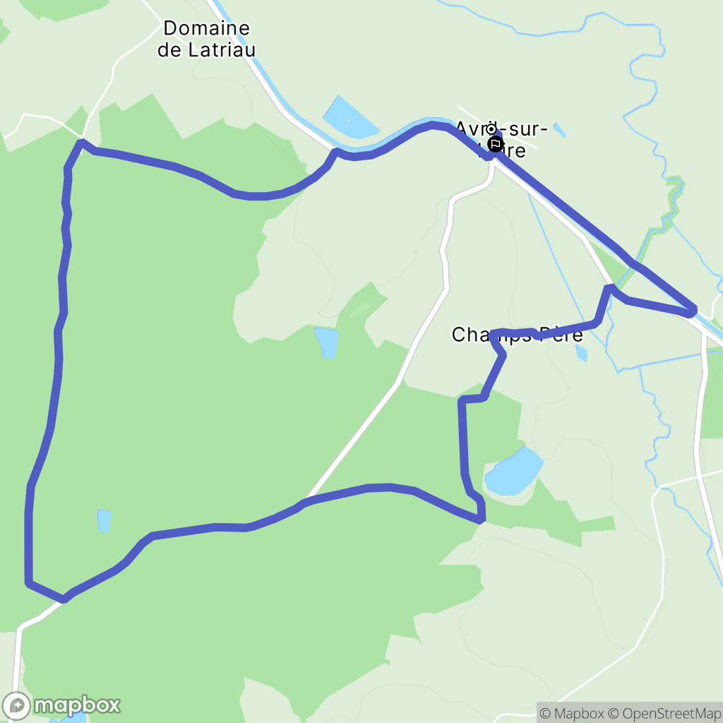Avril-sur-Loire : carte du parcours de randonnée - France