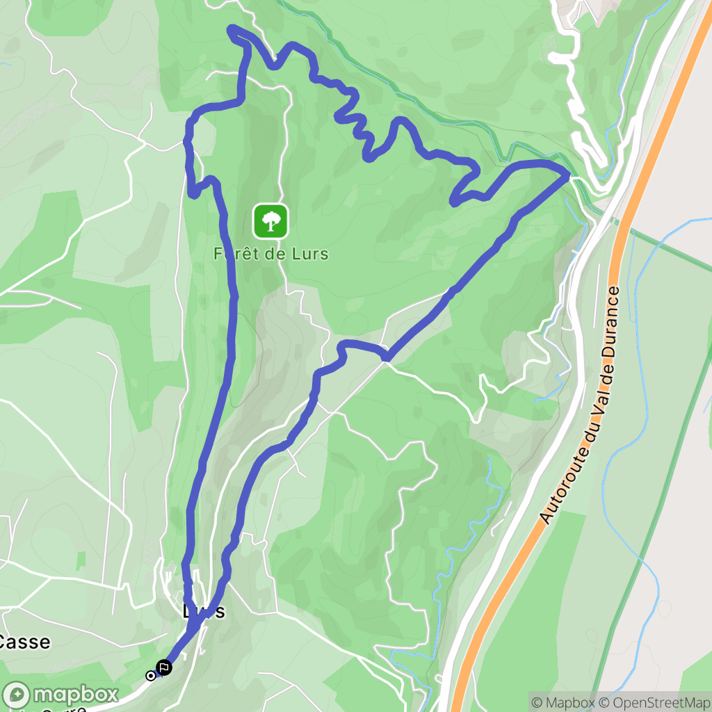 Lurs : carte du parcours de randonnée - France