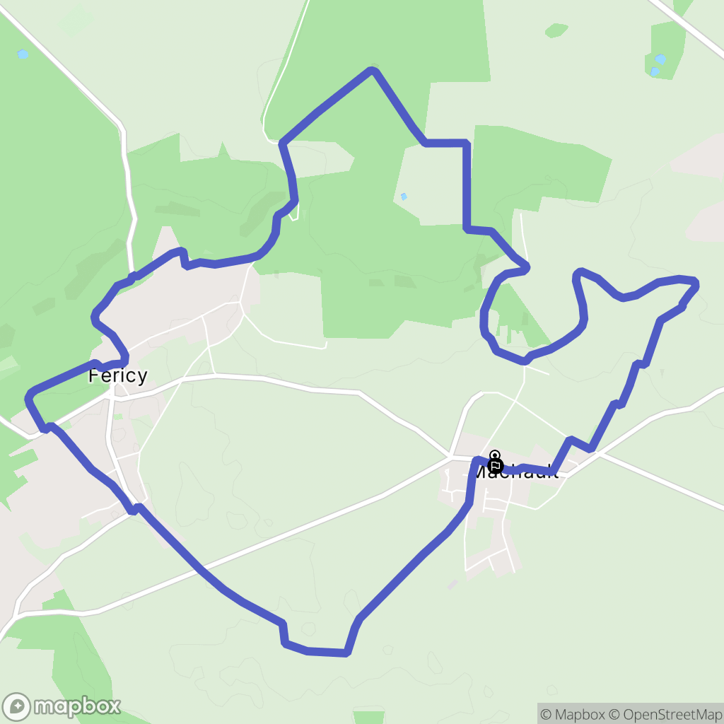 Machault : carte du parcours de randonnée - France