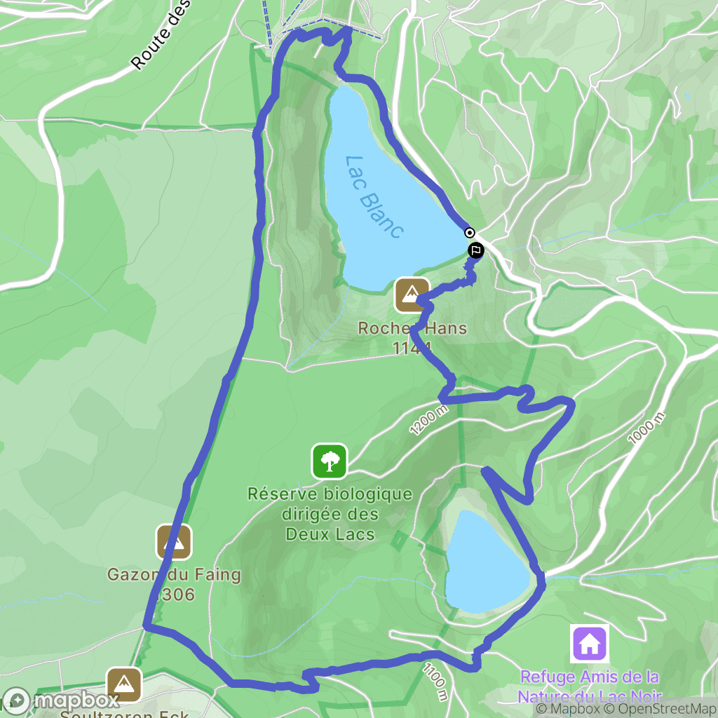 Orbey : carte du parcours de randonnée - France
